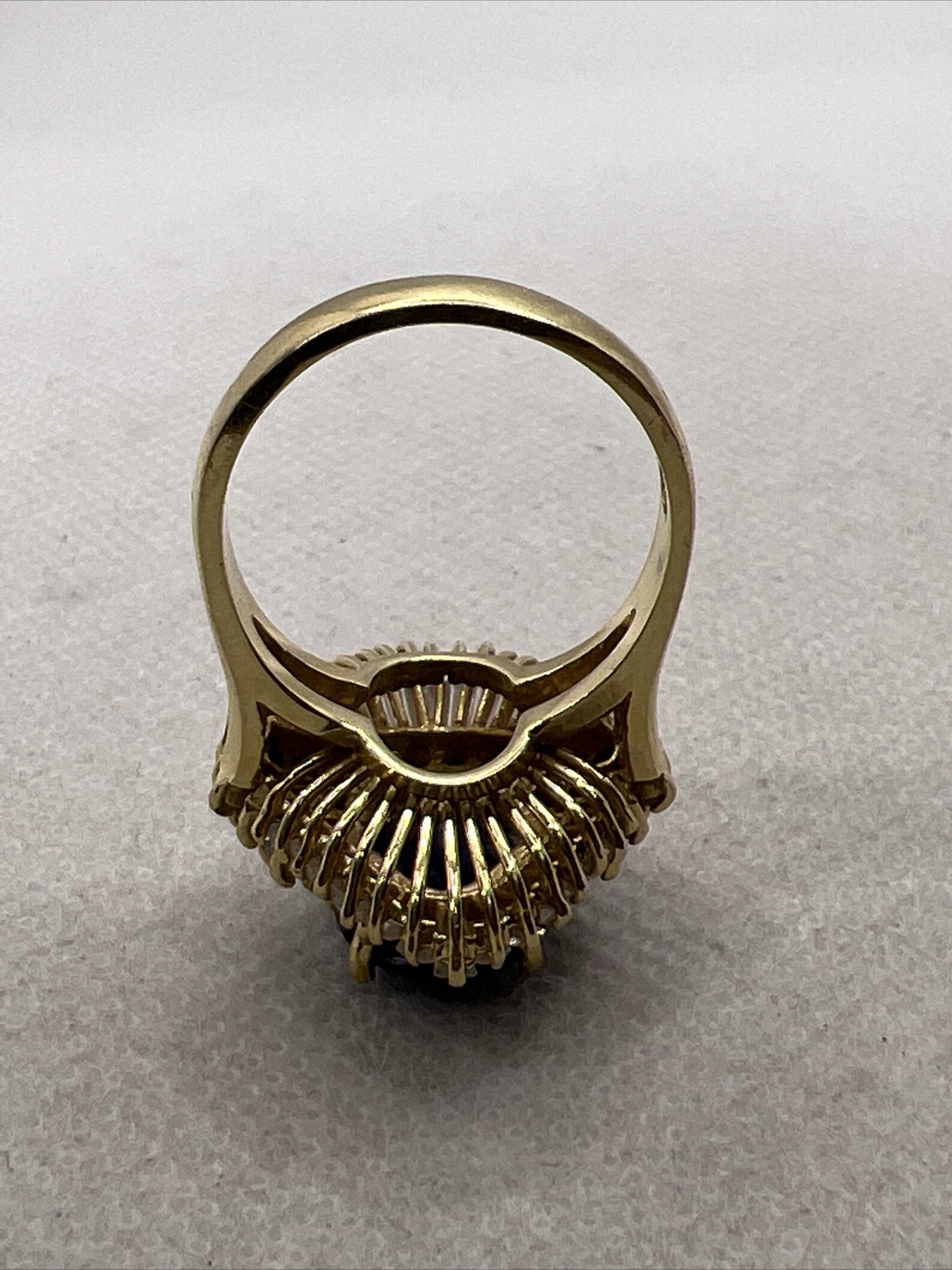 IMPRESSIVE Solid 14K Yellow Gold Created Sapphire… - image 8