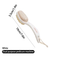 2-in-1 Heels Pedicure Tools Scrub Brush Double-sided Feet Grinding Stone