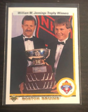 1990 Upper Deck Hockey MOOG LEMELIN Jennings Trophy Winners #209 Bruins