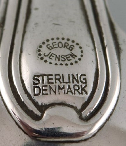 Georg Jensen Old Danish cutlery. Set of six bouillon spoons in sterling silver - Picture 5 of 6