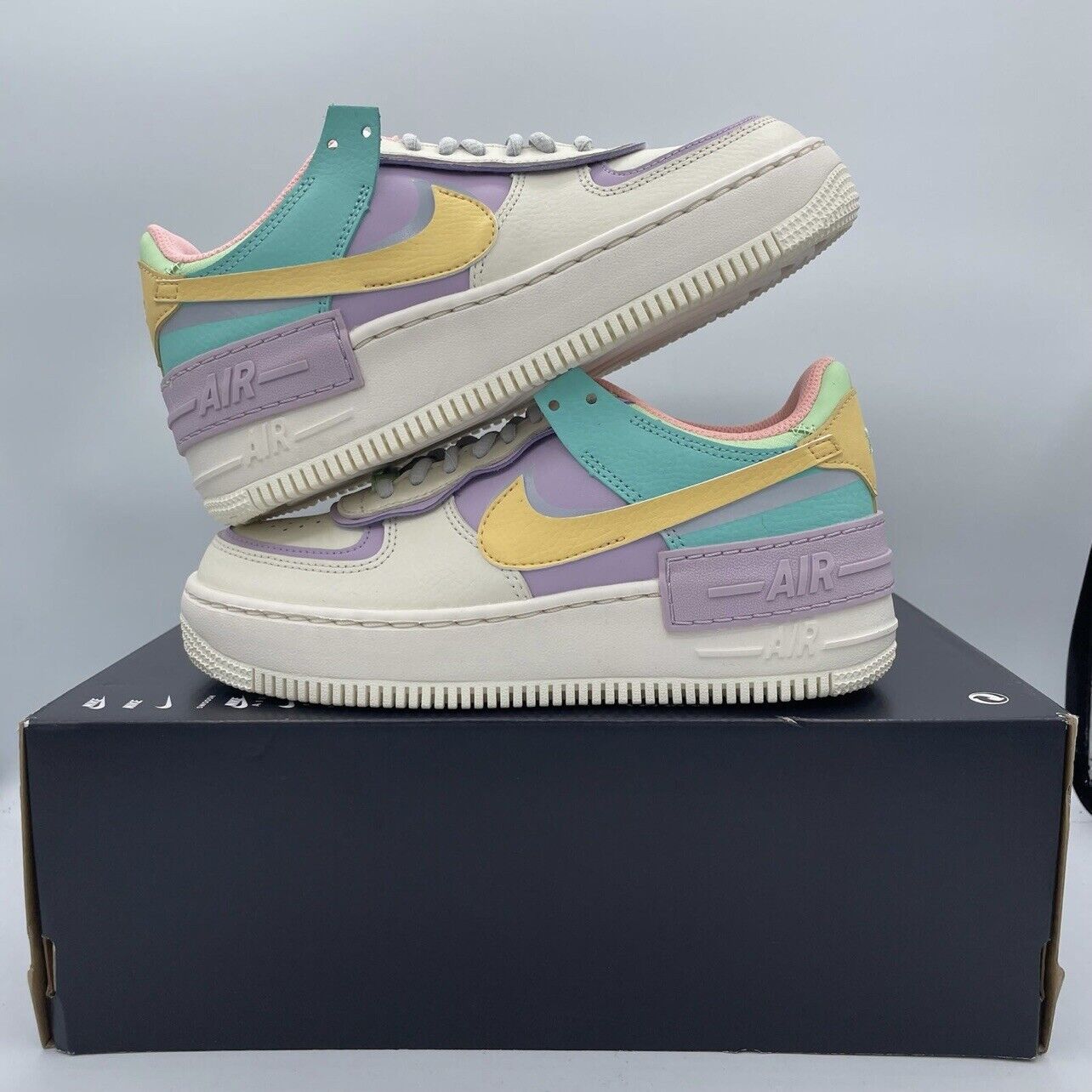 Nike Women's Air Force 1 Shadow Pale Ivory/Celestial Gold - CI0919