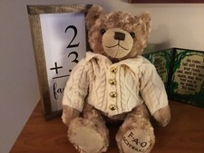 FAO SCHWARZ 2017 Anniversary Teddy Bear 16" Cardigan Sweater Very Cute Face-New