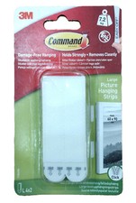 3M Command Strips Self Adhesive Damage Free Large Pack 4x2 Wall Picture Poster