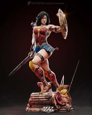 Wonder Woman Statue - Modellbausatz - 3D gedruckte Fan Art