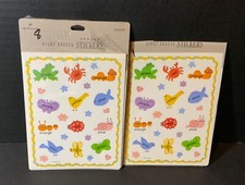 VTG Hallmark Reward Stickers NIP Lot 9 Sheets Animals Labeled With Colors