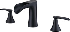 Waterfall Bathroom Faucet Black, Two Handle 8Inch Bathroom Faucet, Waterfall Fau