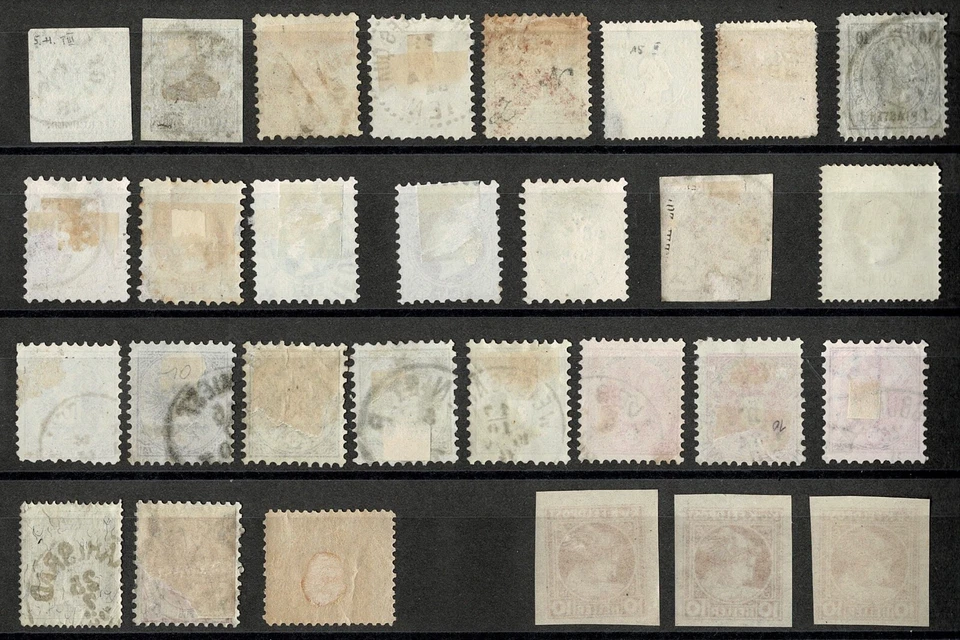 Austria Stamp Lot 9 Kreuzer, 2 Soldi 28 Stamps - Image 2 of 3