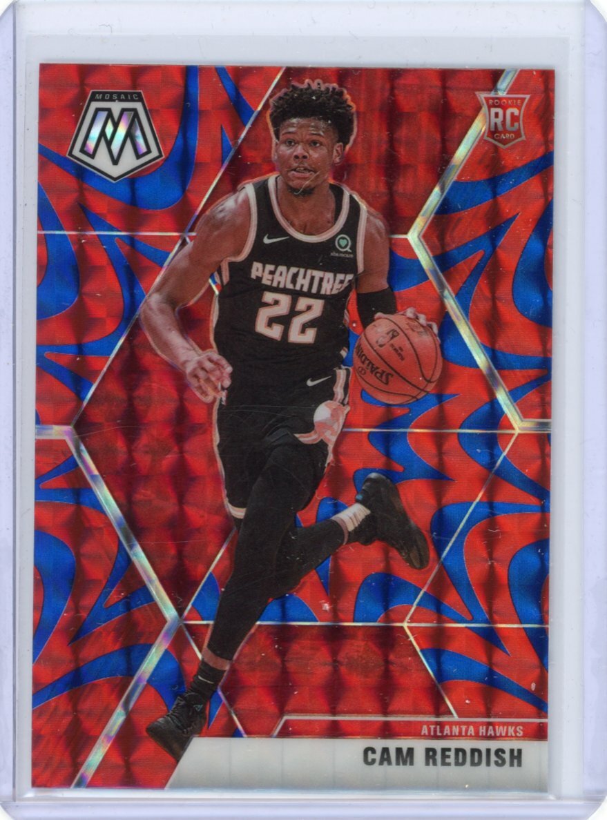 2020-21 Mosaic Cam Reddish Rookie Red Blue Reactive Prizm RC Atlanta Hawks
