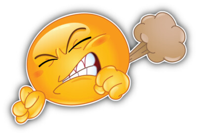 Emoticon Farting Smiley Car Bumper Sticker Decal