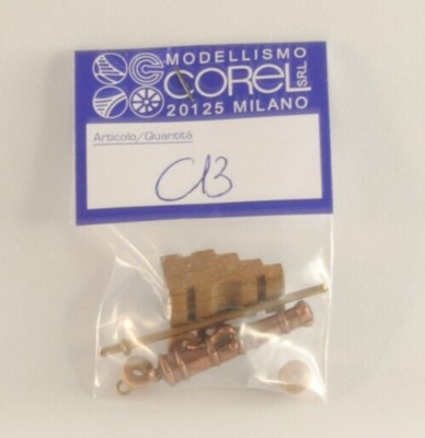 Corel C13 Gun Model Brass Wood 30mm Mounting Kit for Naval Diorama