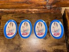 VINTAGE - 6"  VICTORIAN LADY - METAL PEPSI COLA - REFRESHES MINI OVAL PLATE Lot — photo 2