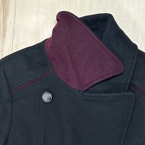 Neu mit Etikett - Vince Camuto zweireihiger Mantel mit Flügelkragen schwarz Größe M Damen NEU - Bild 12 von 12