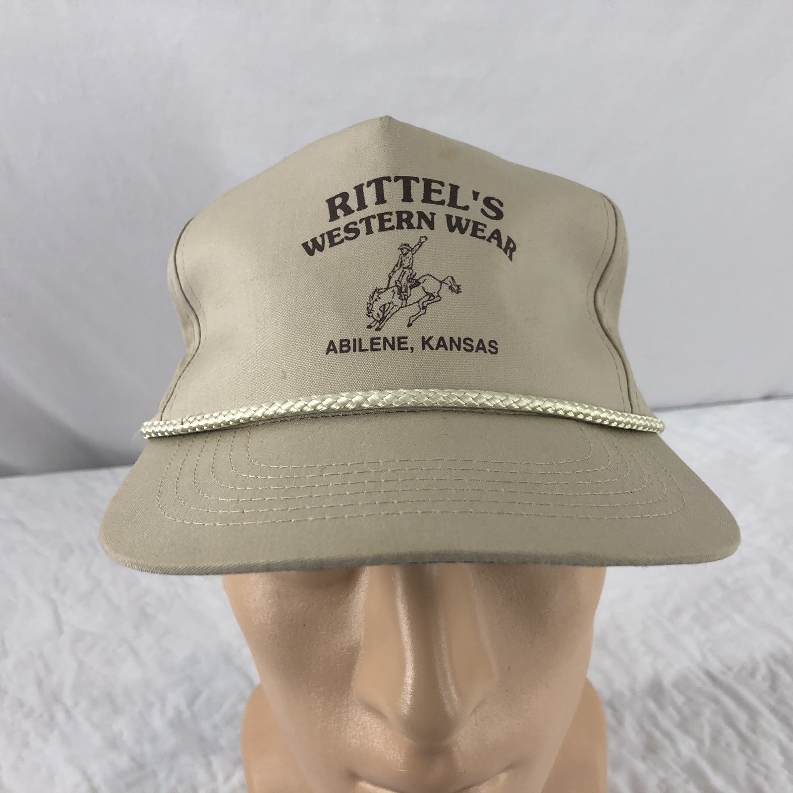 Vtg Rittle's Western Wear Hat Snapback 