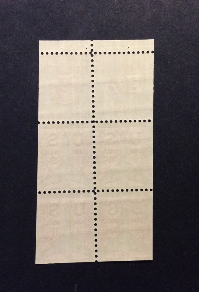 BroadviewStamps Booklet SALE!  USA air mail pane #C78a MNH VF.  MISCUT ERROR. - Image 2 of 2
