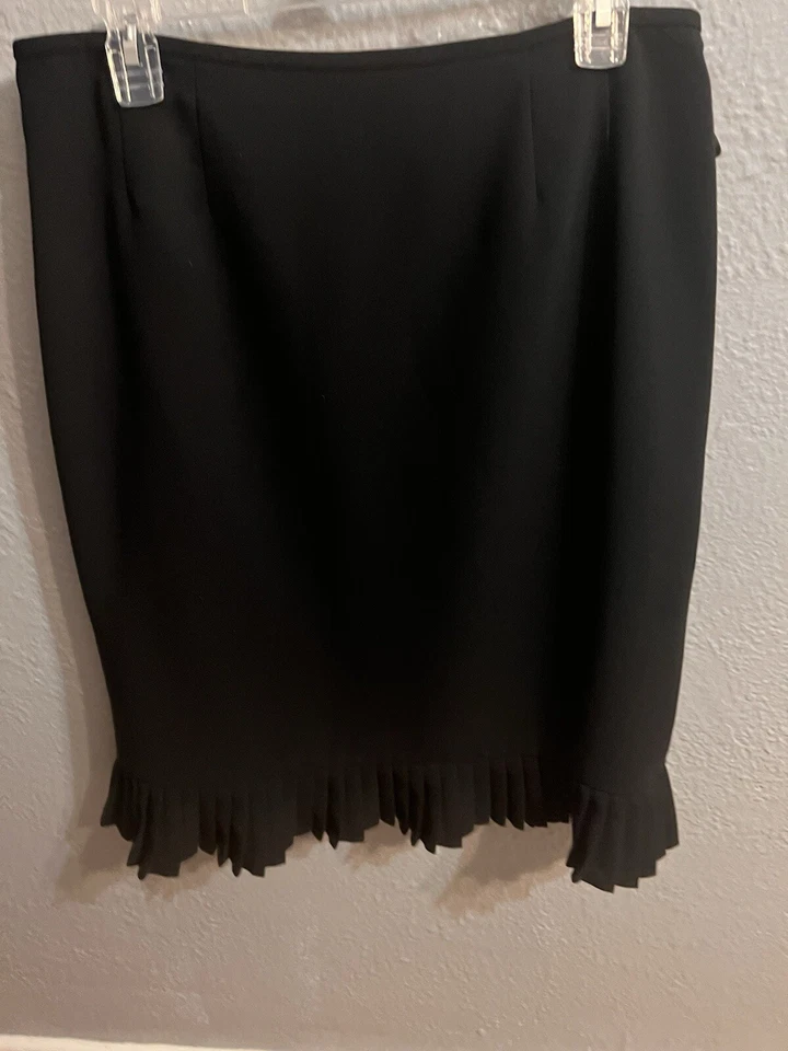 Evan Picone Skirt Womens 12P Black Lined A-Line - Image 4 of 4