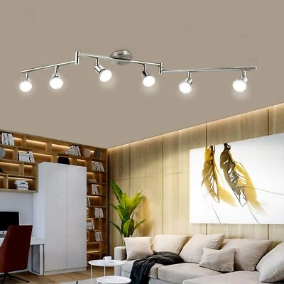HURYEE Track Lighting Kits,Flexible Foldable Arms,Ceiling Spotlight,Without GU10 Bulbs