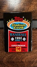Topps Stadium Club 1992 Series 3 Super Premium Baseball Pack 15 Cards Sealed