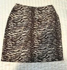 Max Mara  Co brown zebra animal print mini pencil skirt exotic