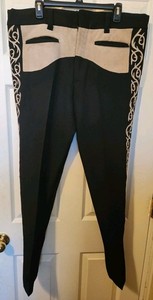 Charro Mariachi Pants Black