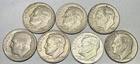 Lot of 7 Eisenhower Silver Dimes Mixed Dates Please See Photos $0.70 Face Value