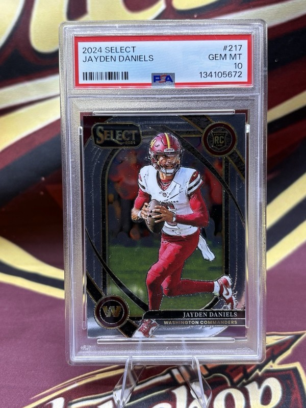 2024 PANINI SELECT #217 JAYDEN DANIELS PSA 10 Club Level RC Rookie Card