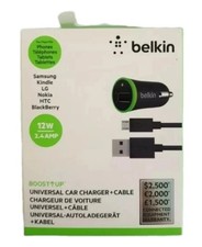 Car Charger With 1.2m Micro USB Cable 2.4amp For Phones Tablets REF RS33