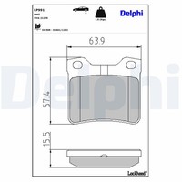 Bremsbelagsatz Scheibenbremse Delphi LP991 FüR Peugeot 406 8B 9D 607 8C 8E Break