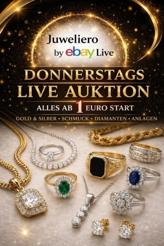 Gold & Silber Auktion - Start 1€ - Schmuck - Diamanten -Goldmünzen & Barren