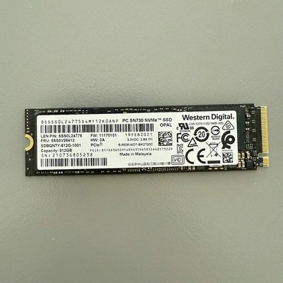 Western Digital PC SN730 512GB SSD NVMe M.2 2280 SSD PCIe