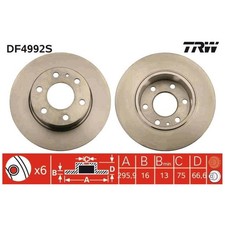 2x TRW Scheibenbremse hinten 2996028 26059101