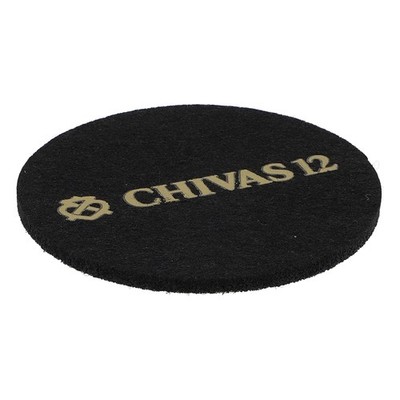 Chivas Regal Whiskey Filz Untersetzer Schwarz 6,2cm Durchmesser ''Chivas 12''