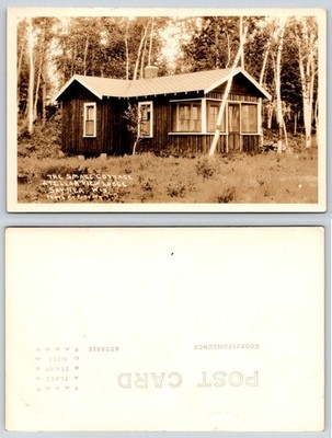 Sayner Wisconsin Clear View Lodge Small Cottage RPPC Postcard ZH26