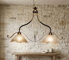 Bilanciere classico in ferro battuto a 2 luci coll. Brendy