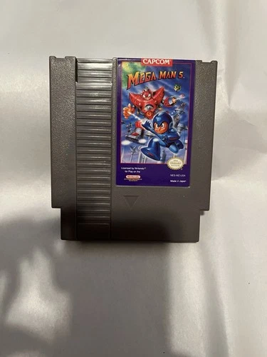 Mega Man 5 (Nintendo Entertainment System NES, 1992) Authentic Game Tested