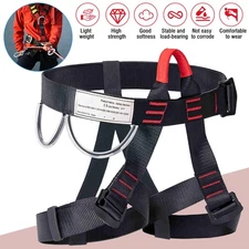 Safety Belts Half Body Rock Climbing Caving Harness Adjustable Waist & Leg Loops