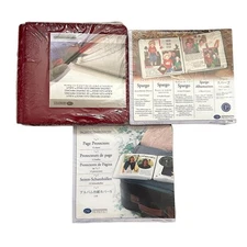 Creative Memories Flex Hinge Red Album w/7x7 Spargo Pages & Page Protectors 2006