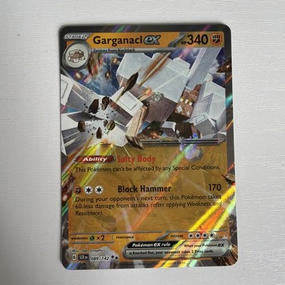 Garganacl ex 89/142 - Stellar Crown - Double Rare Holo Pokemon Karte - NM