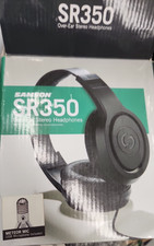 Used No Mic Samson SR350 Over-Ear Headphones   Wired Closed-Back Black