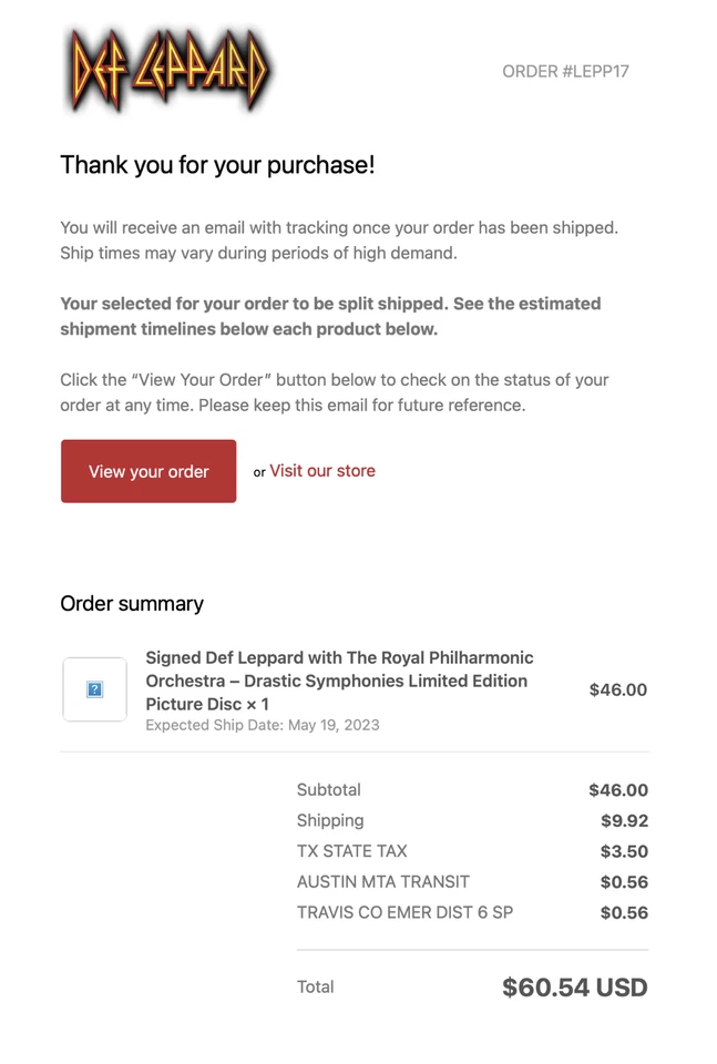 Def Leppard Drastic Symphonies Picture Disc 2LP With Signed/Autographed COA - Image 4 of 4