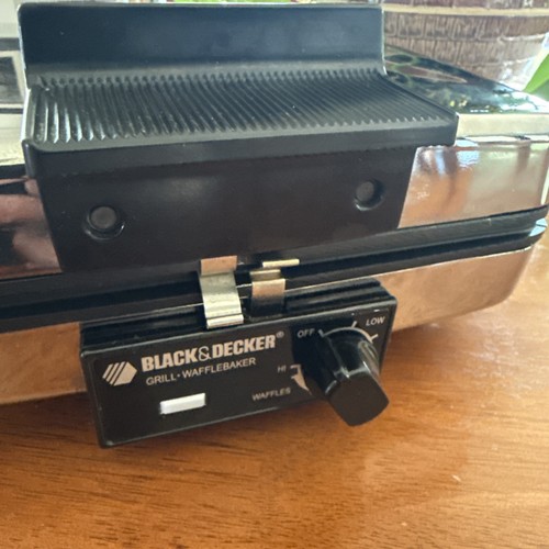 Vtg Black & Decker Grill Wafflebaker Square Waffle Maker G48TD Works Reversible - Picture 3 of 16