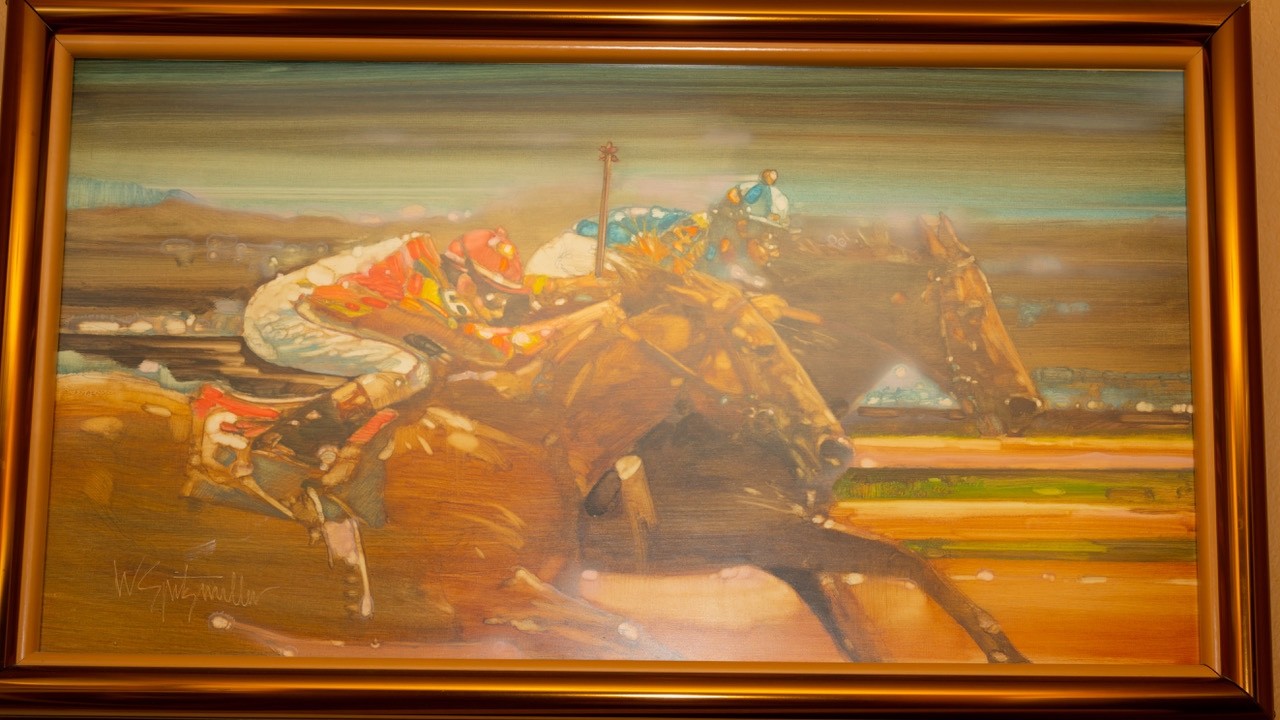 Walt Spitzmiller, Original Oil, Horse Racing, in TV Guide, F