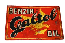 GALTOL tin sign / shell gulf texaco sinclair opaline mobiloil polarine oilzum bp