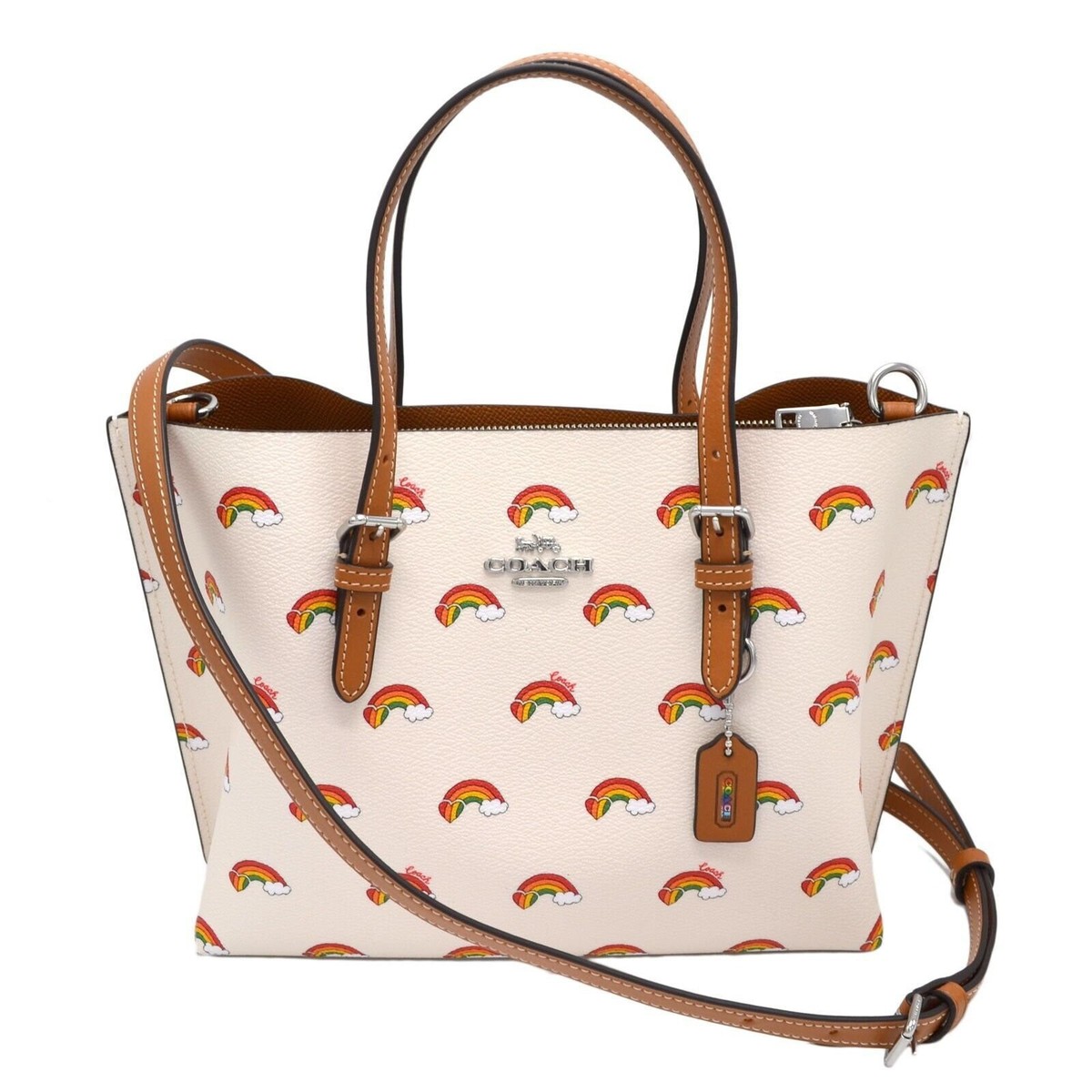 Coach Women's Mollie Tote 25 Crossbody Purse Rainbow Pride Logo