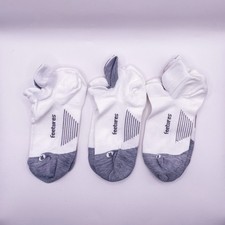 3 Pairs Feetures Elite Light Cushion No Show Tab Socks Medium - Unisex