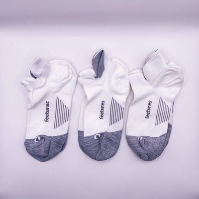 3 Pairs Feetures Elite Light Cushion No Show Tab Socks Medium - Unisex