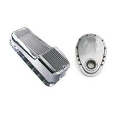 1955-79 Small Block Fits Chevy Aluminum Oil Pan And Timing Cover