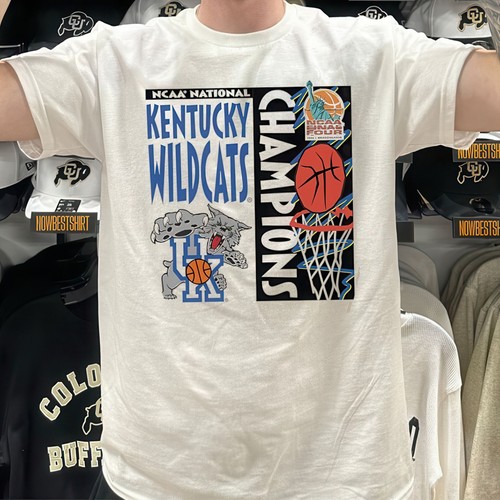 Kentucky Wildcats 1996 National Champions Vintage Fan Graphic T-Shirt Style