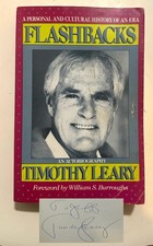 SIGNED TIMOTHY LEARY FLASHBACKS AN AUTOBIOGRAPHY - FIRST EDITION PB (LSD, DRUGS)
