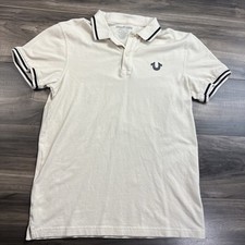 Men s True Religion Polo Medium White