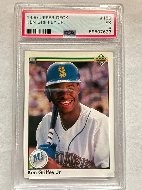 1990 Upper Deck #156 Ken Griffey Jr. Mariners double error excellent 5